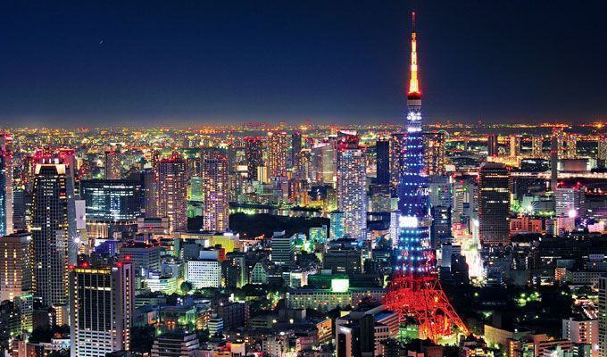Ana Now Links Vienna Daily To Tokyo-Haneda 2 Tokyo by night