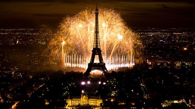Eiffel Tower fireworks