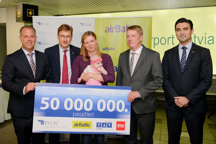 Riga Airport Welcomes 50 Millionth Passenger 2 50 Millionth Passenger riga
