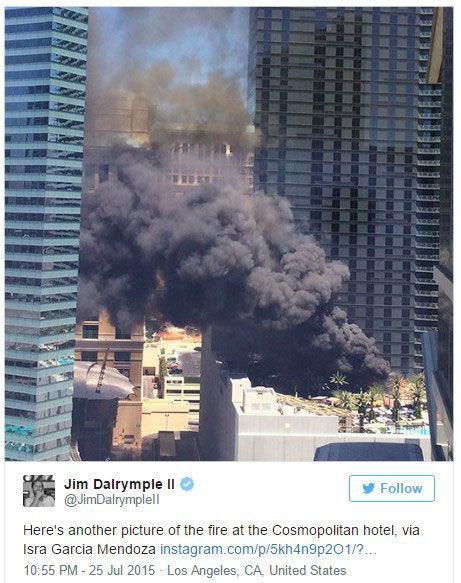 las vegas fire at Cosmopolitan