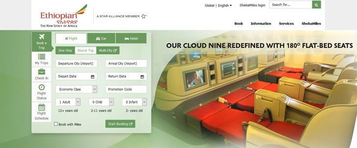 Ethiopian Launches New Website For An Easy Access To The Essential Information 2 ethiopian airlines website
