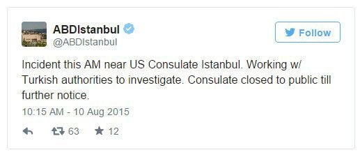 Us Consulate Attack In Istanbul 3 us consulate tweet