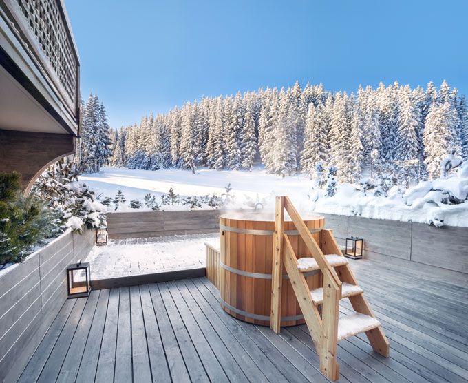 Chambre Ski Piste with hot tub