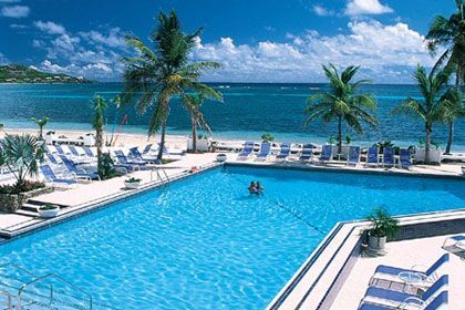 Caribbean resort beachfront