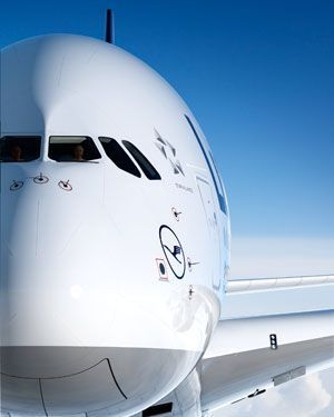 lufthansa aircraft front