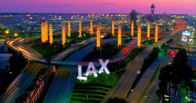 lax airport night