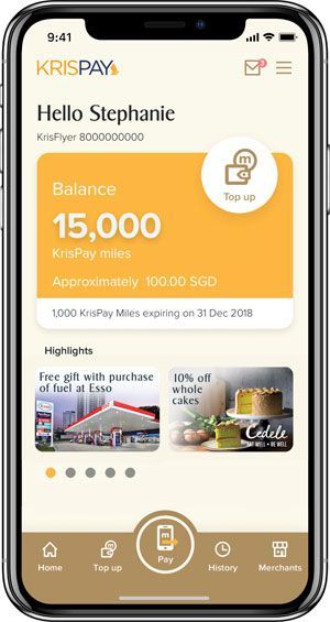 KrisPay Singapore Airlines