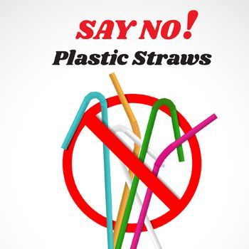 say no plastic straws