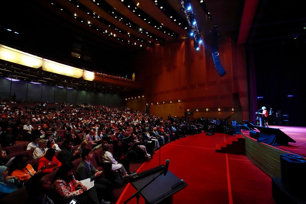 KLCC event speaker on stage