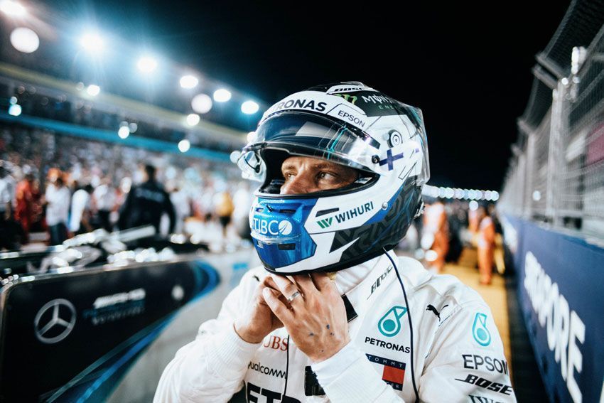 Mercedes F1 Valtteri Bottas on the track