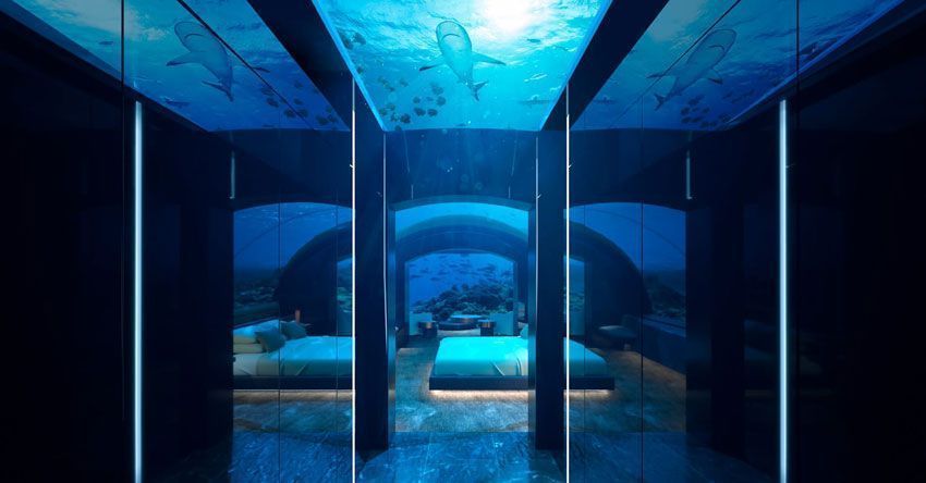 Conrad'S First-Of-Its-Kind Undersea Residence Opens 3 conrad maldives undersea room