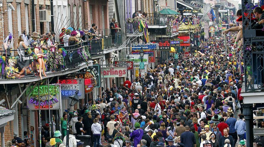 Spirit Airlines Announcess More Nonstop Flights To New Orleans 2 neworleans bourbon street mardi gras