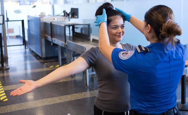 TSA Woman Security Check