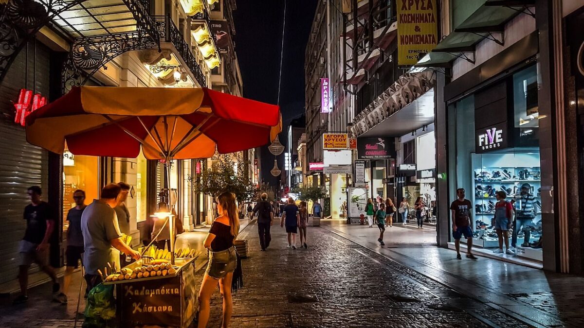 Street food in Athens, Greece