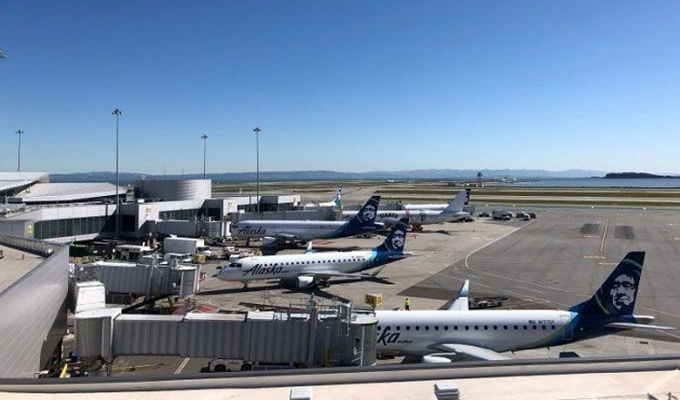 View of Alaska Airlines Lounge at SFO