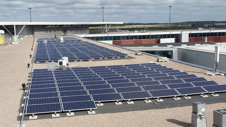 Helsinki Airport Solar panels