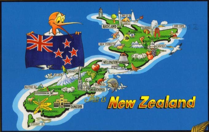 New Zealand Holiday Map