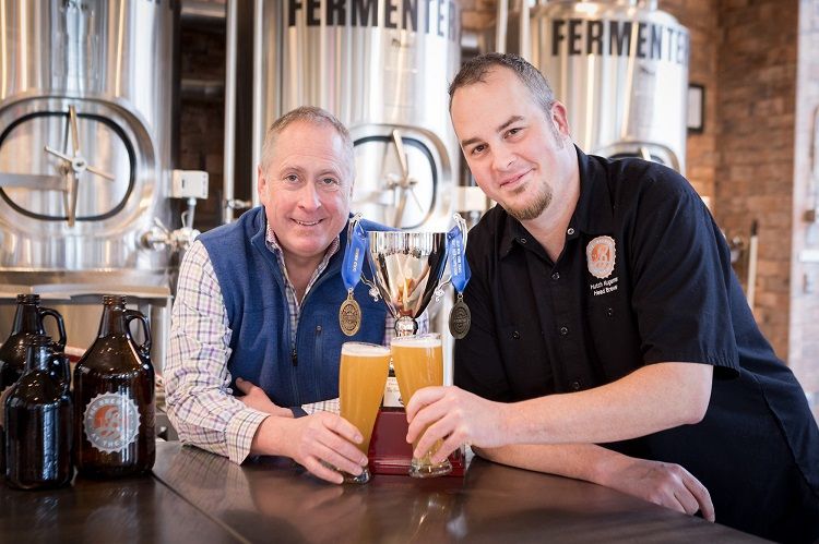 Professor John Fischer and Head Brewer Hutch Kugeman