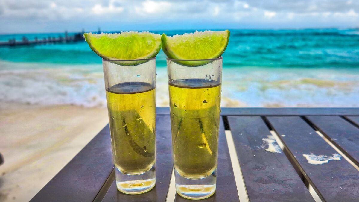 Tequila on the beach