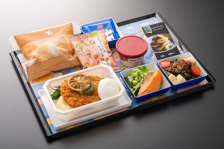 ANA Tokyo to Honolulu economy meal