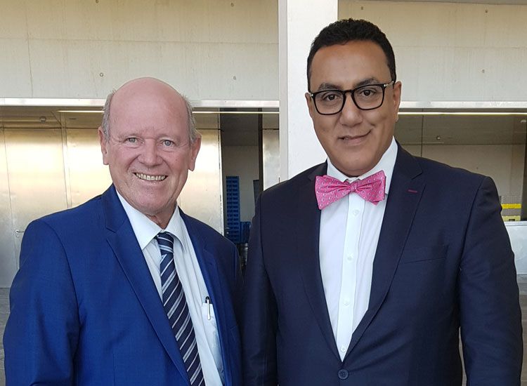 Kenya Tourism Minister Najib Balala and Seychelles' Alain St.Ange