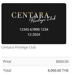 centara privilege club price