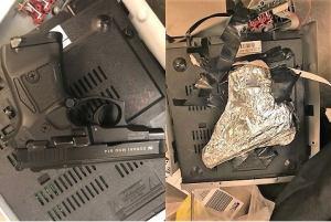 gun in dvd player