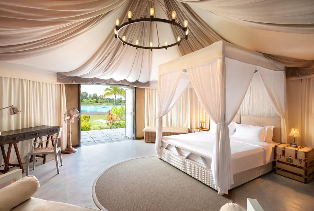 Natra Bintan inside tent