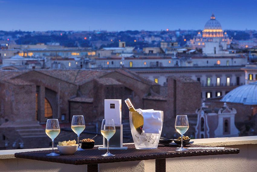 Ag Hotels Debuts Rooftop Terraces, Great For Public And Small Business Gatherings During The Italian Summer 4 The Independent Terrace wine