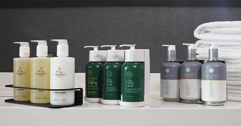 Single-Use Plastic Shower Toiletry Bottles