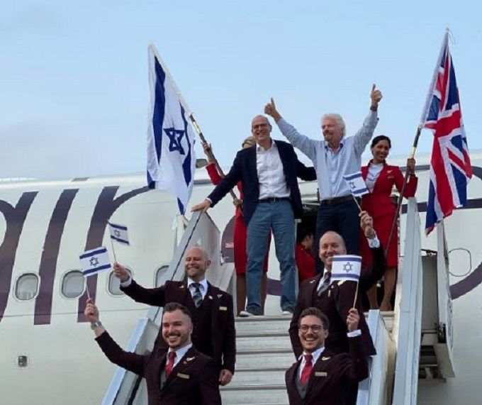 Virgin Atlantic Appointed Apg Israel As Its Gsa 2 Richard_Branson_arrives_Tel Aviv