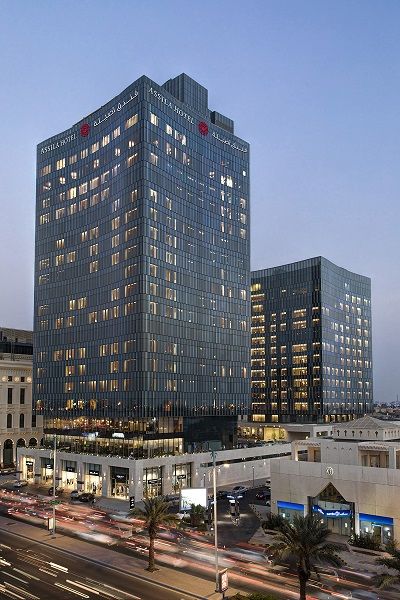 exterior of the assila hotel