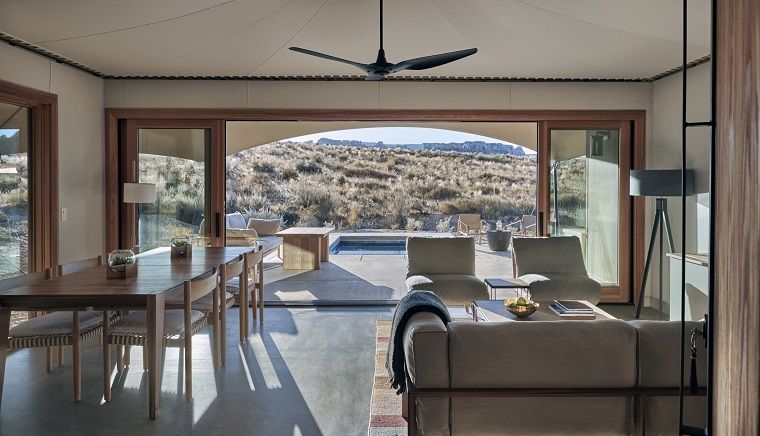 Aman’s New Camp Features Utah Desert’s Iconic Landscape 3 Amangiri Camp Sarika Tent 9 Lounge