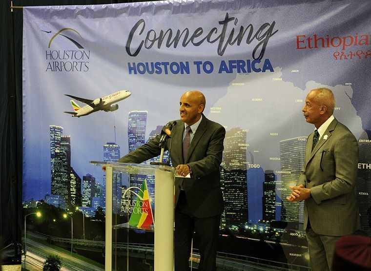 Ethiopian Airlines flies Houston