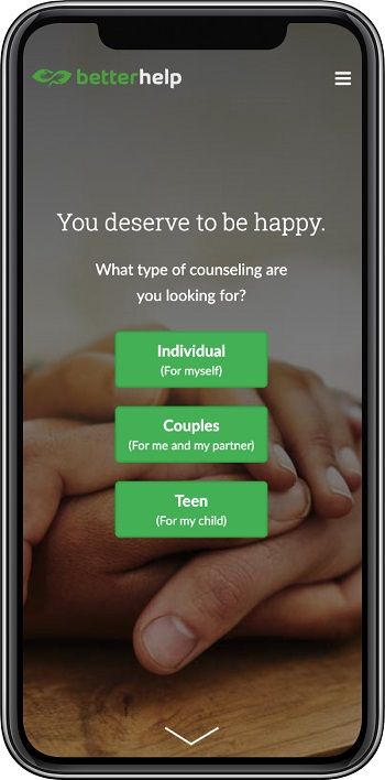 BetterHelp homepage