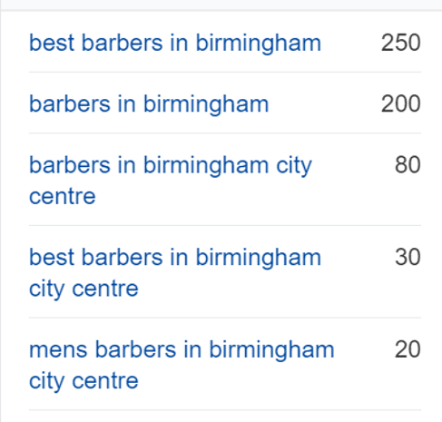 barber shop seo