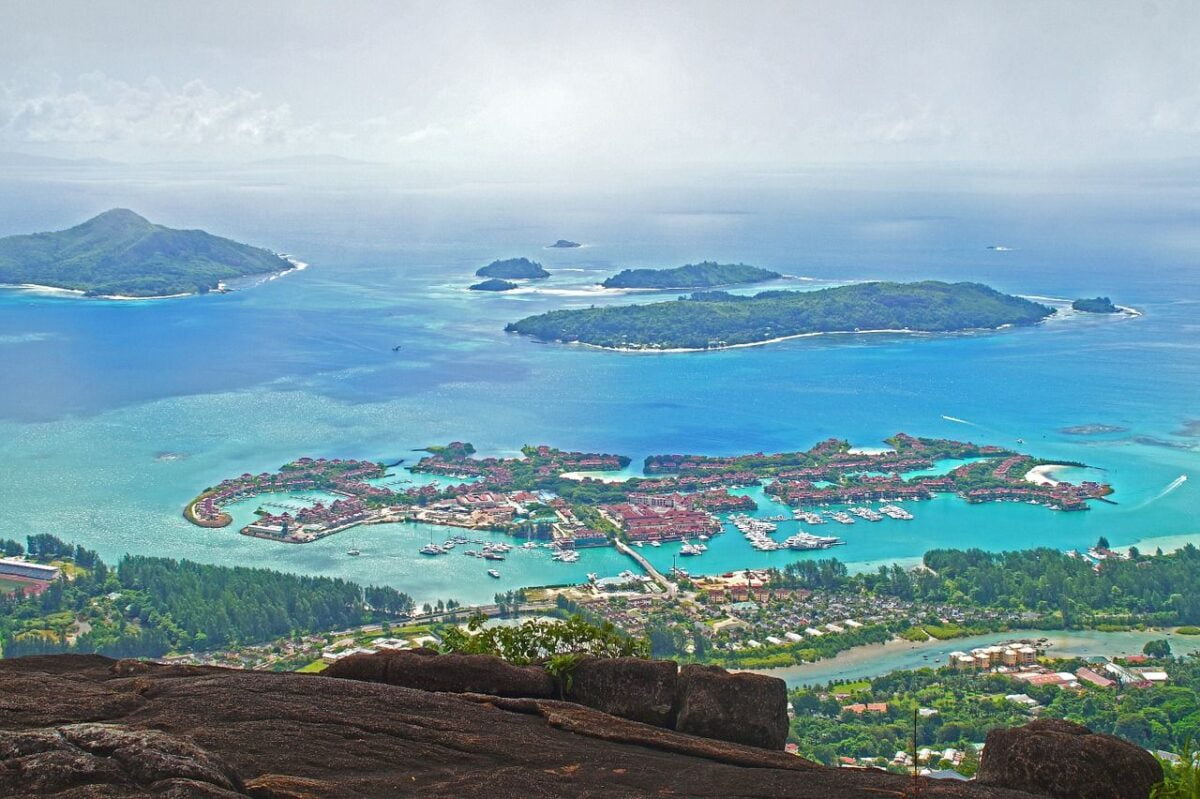 Seychelles aerial view