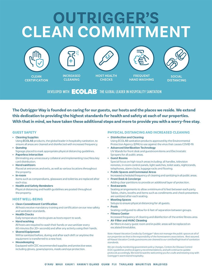 Outrigger Clean Commitment Flyer