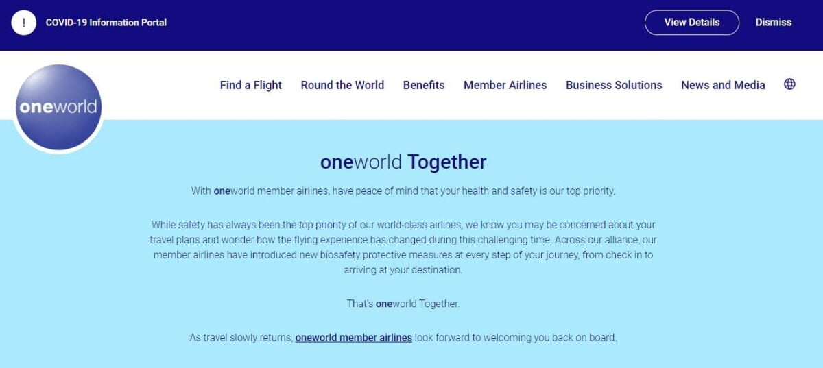 oneworld® has launched an information portal
