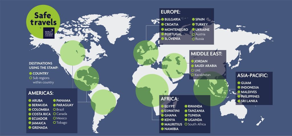 safe travels destinations map150920