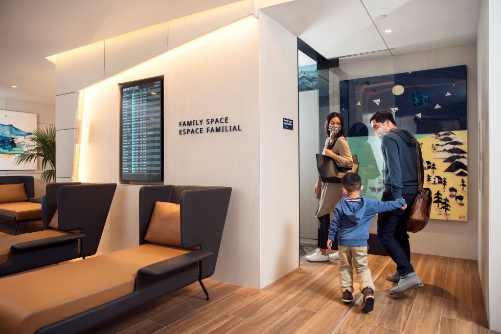 WestJet Elevation Lounge family space
