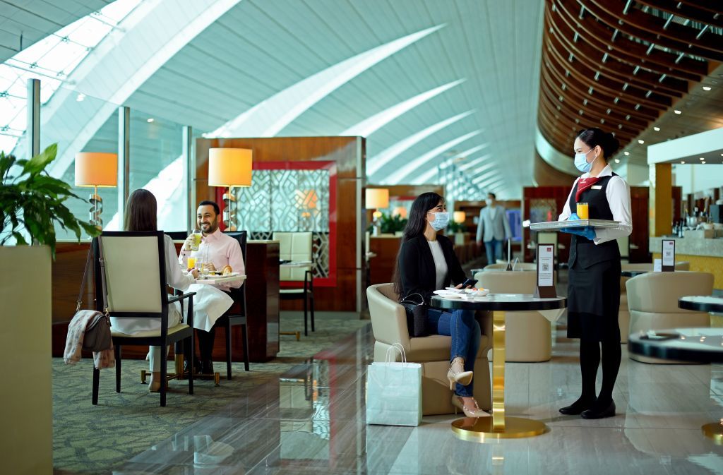 Emirates lounge in Cairo