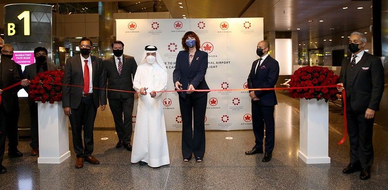 Air Canada arrives Doha