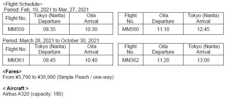 tokyo oita schedule0221