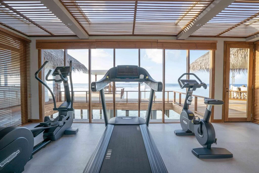 Anantara Kihavah Maldives overwater villas gym