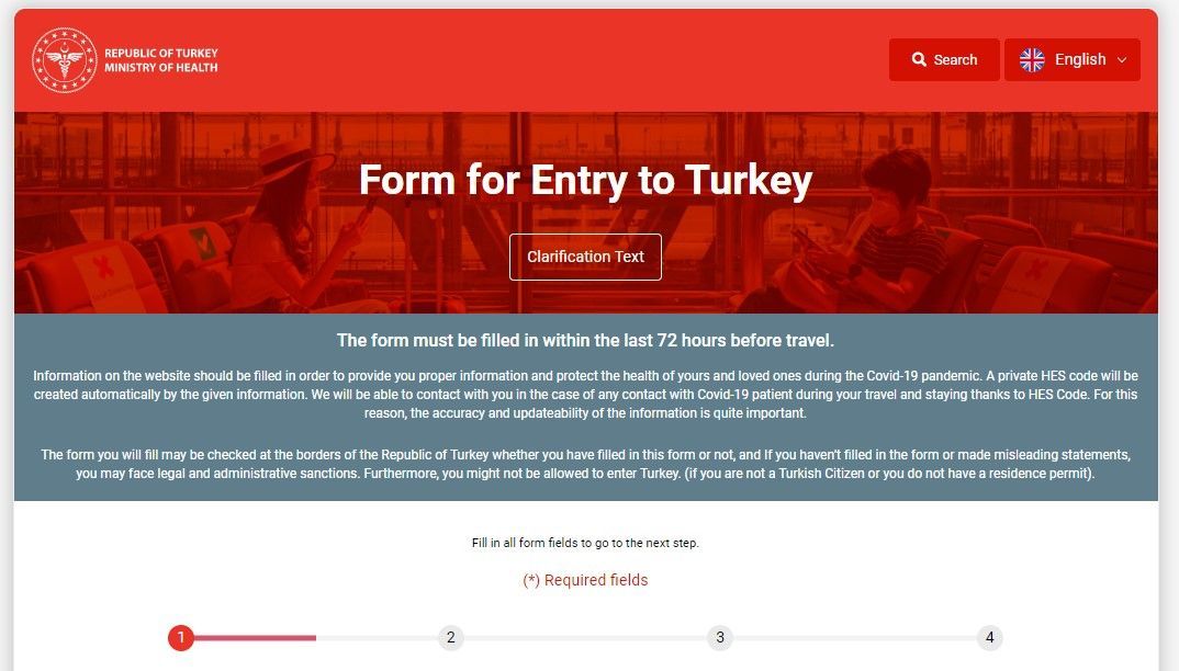 Turkey entry form