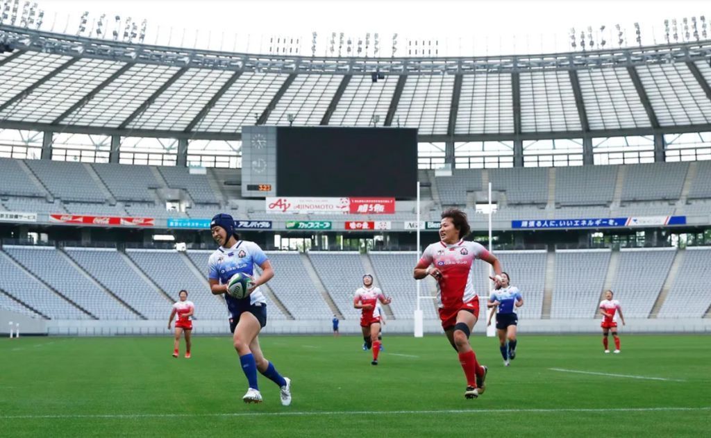 Rugby Sevens Olympic Test Event Held at Tokyo Stadium