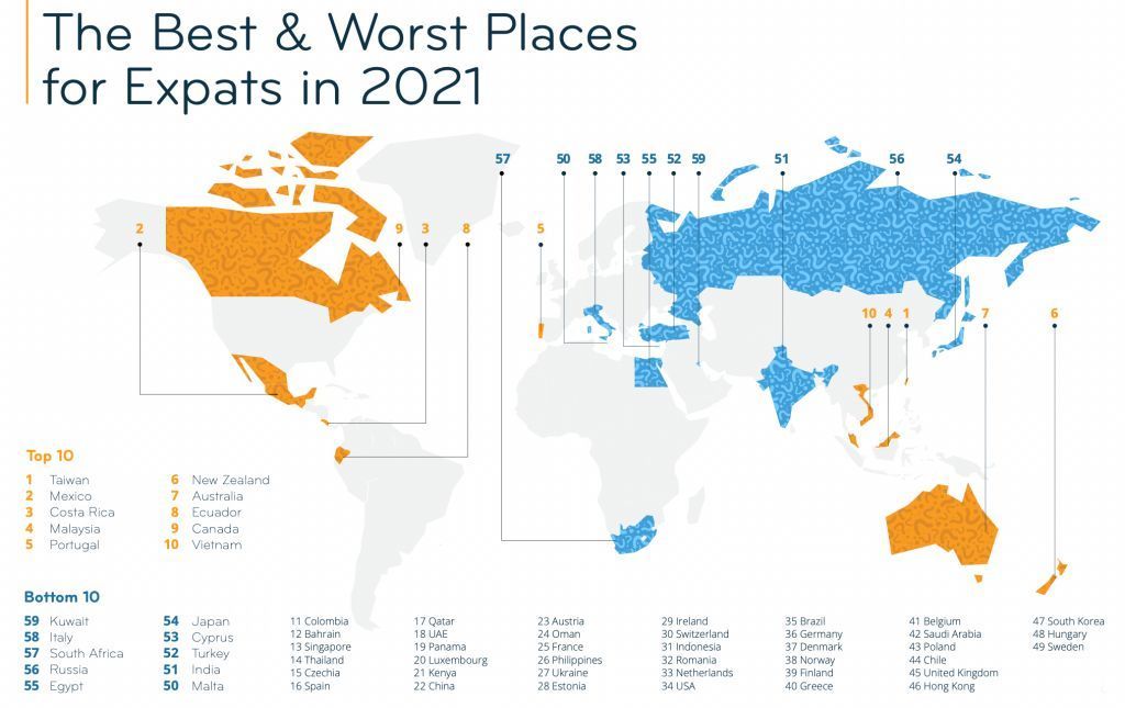 best and worst places to live work in 2021