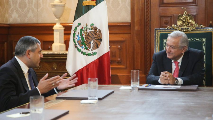 Zurab Pololikashvili and Mexico President