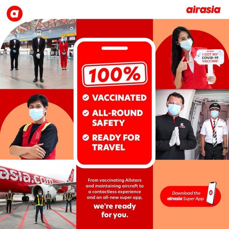 AirAsia fully vaccinated staff